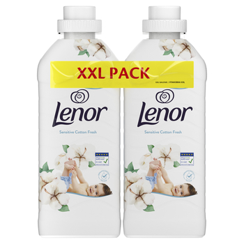 Lenor Sensitive Cotton Fresh Płyn zmiękczający do płukania tkanin XXL Pack 2×810 ml